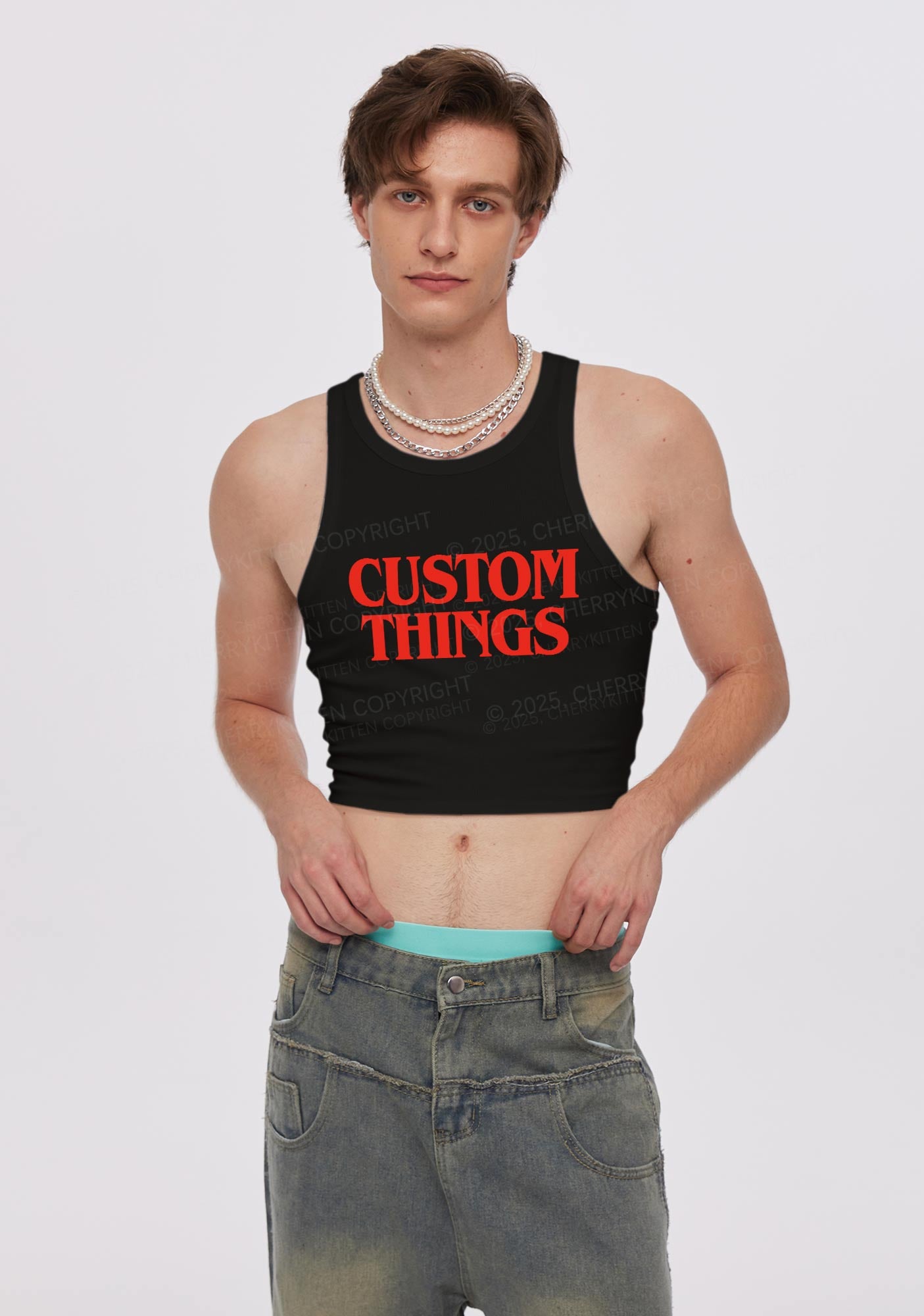 Custom Things Y2K Crop Tank Top Cherrykitten