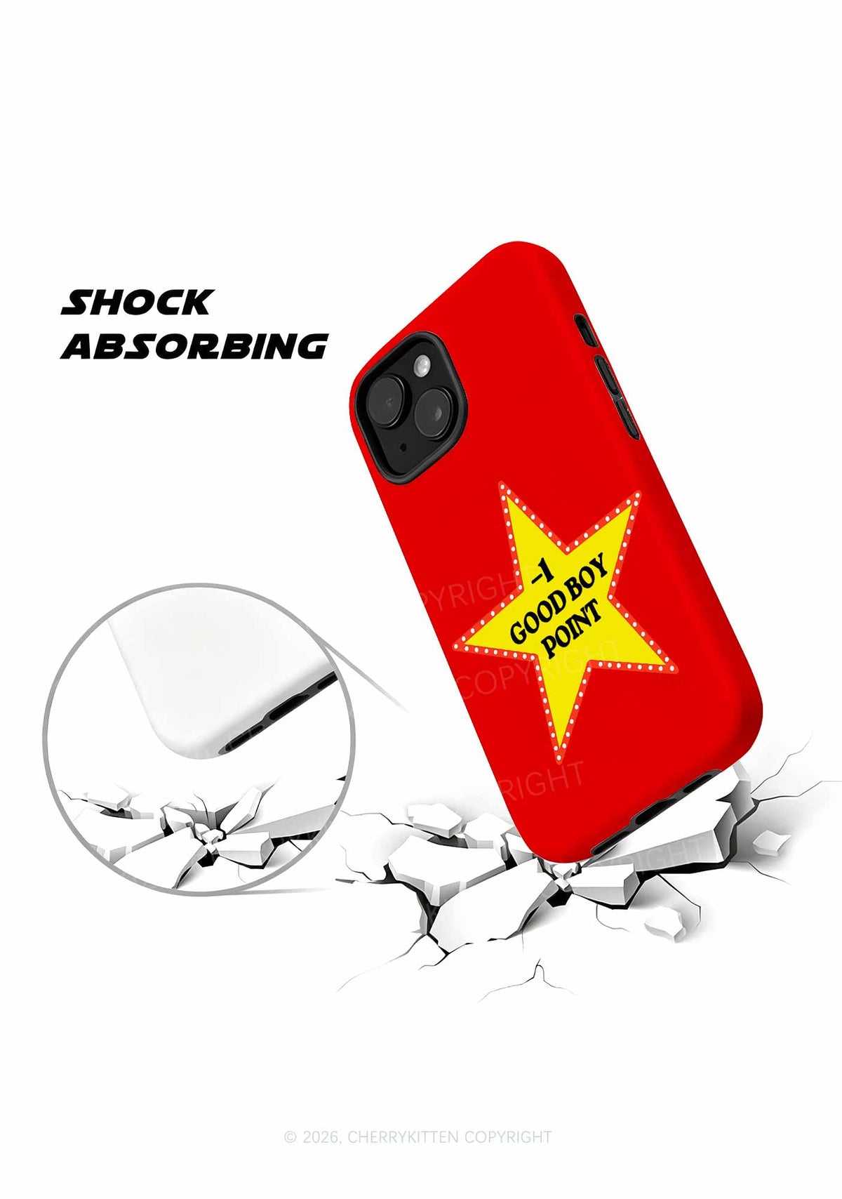 Minus One Good Boy Point Y2K Phone Case Cherrykitten