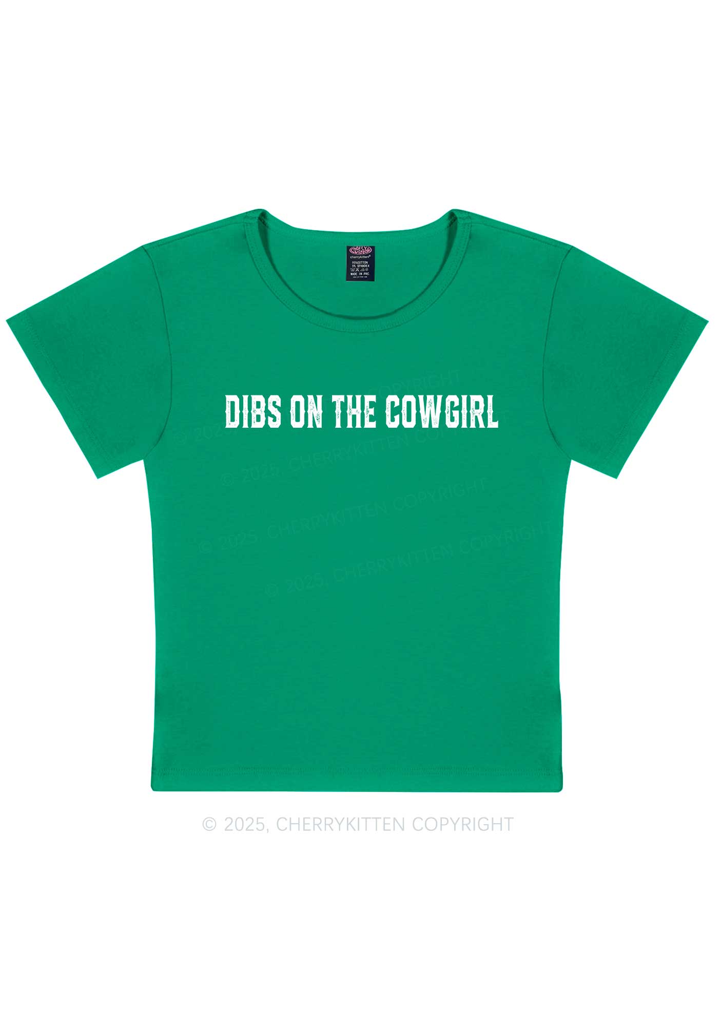 Dibs On The Cowgirl Y2K Baby Tee Cherrykitten