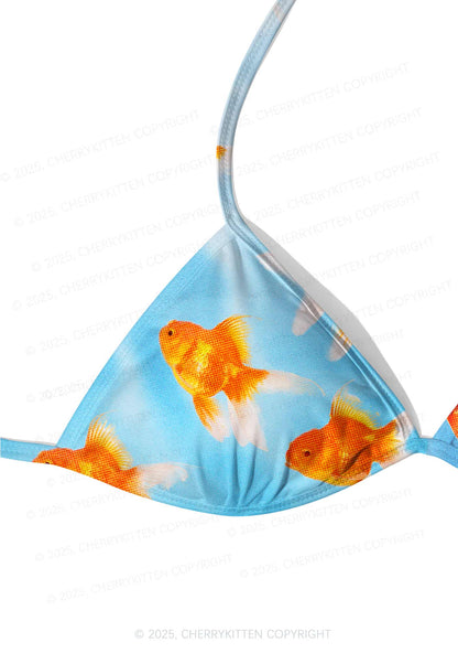 Goldfish Y2K Print Bikini Set Cherrykitten