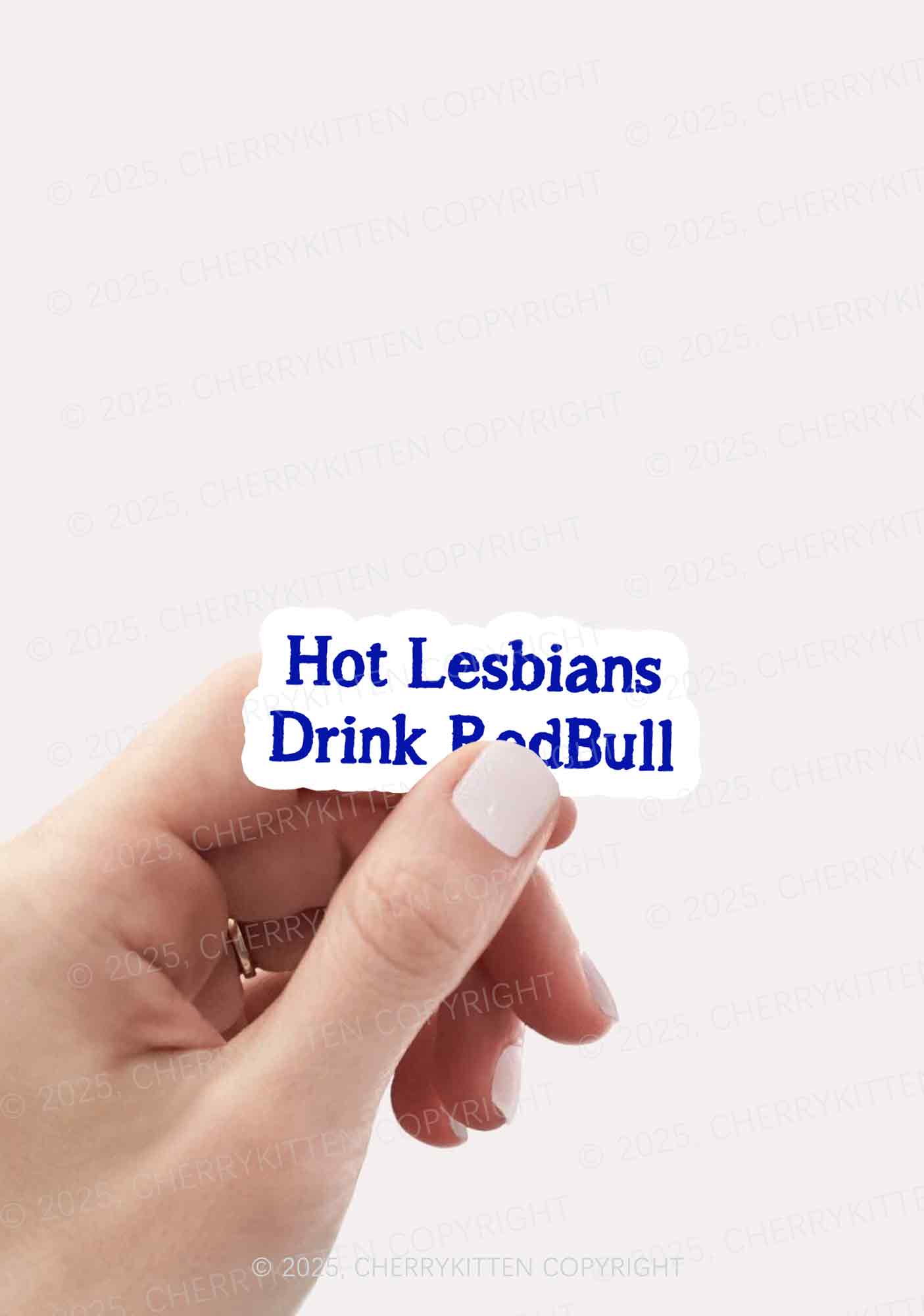 Hot Lesbians Drink RedBull Pride 1Pc Y2K Sticker Cherrykitten