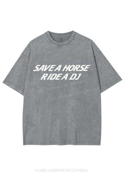 Ride A DJ Y2K Shirts Washed Tee Cherrykitten