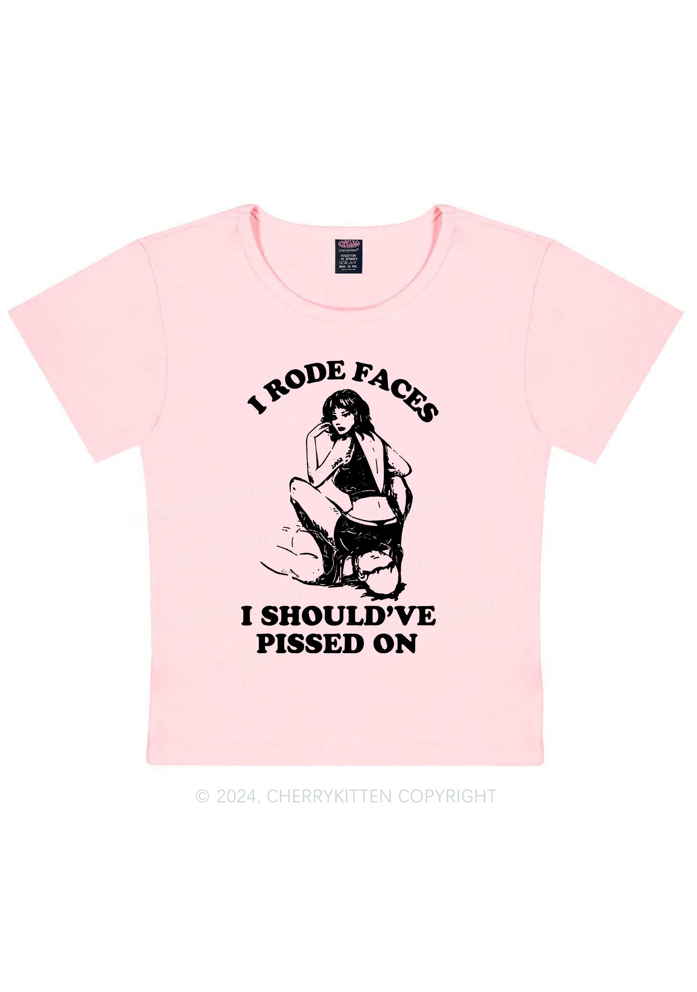 I Rode Faces Y2K Baby Tee Cherrykitten