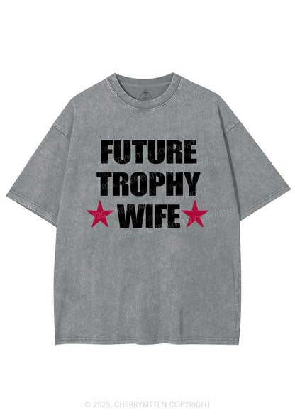 Future Trophy Wife Y2K Shirts Washed Tee Cherrykitten