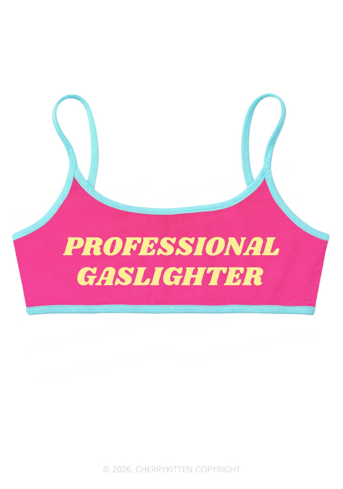 Professional Gaslighter Y2K Super Crop Cami Cherrykitten