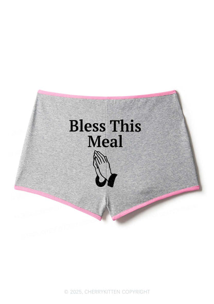 Bless This Meal Y2K Booty Shorts Cherrykitten