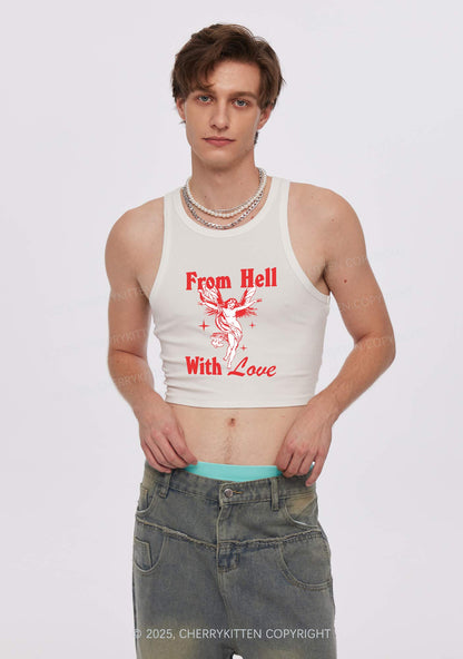 From Hall With Love Y2K Crop Tank Top Cherrykitten