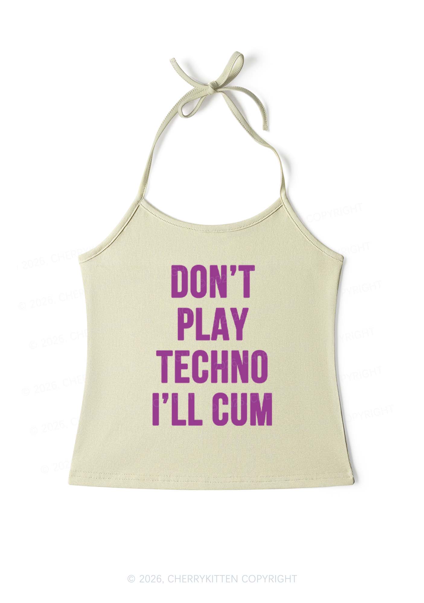 Dont Play Techno Y2K Halter Neck Cami Cherrykitten