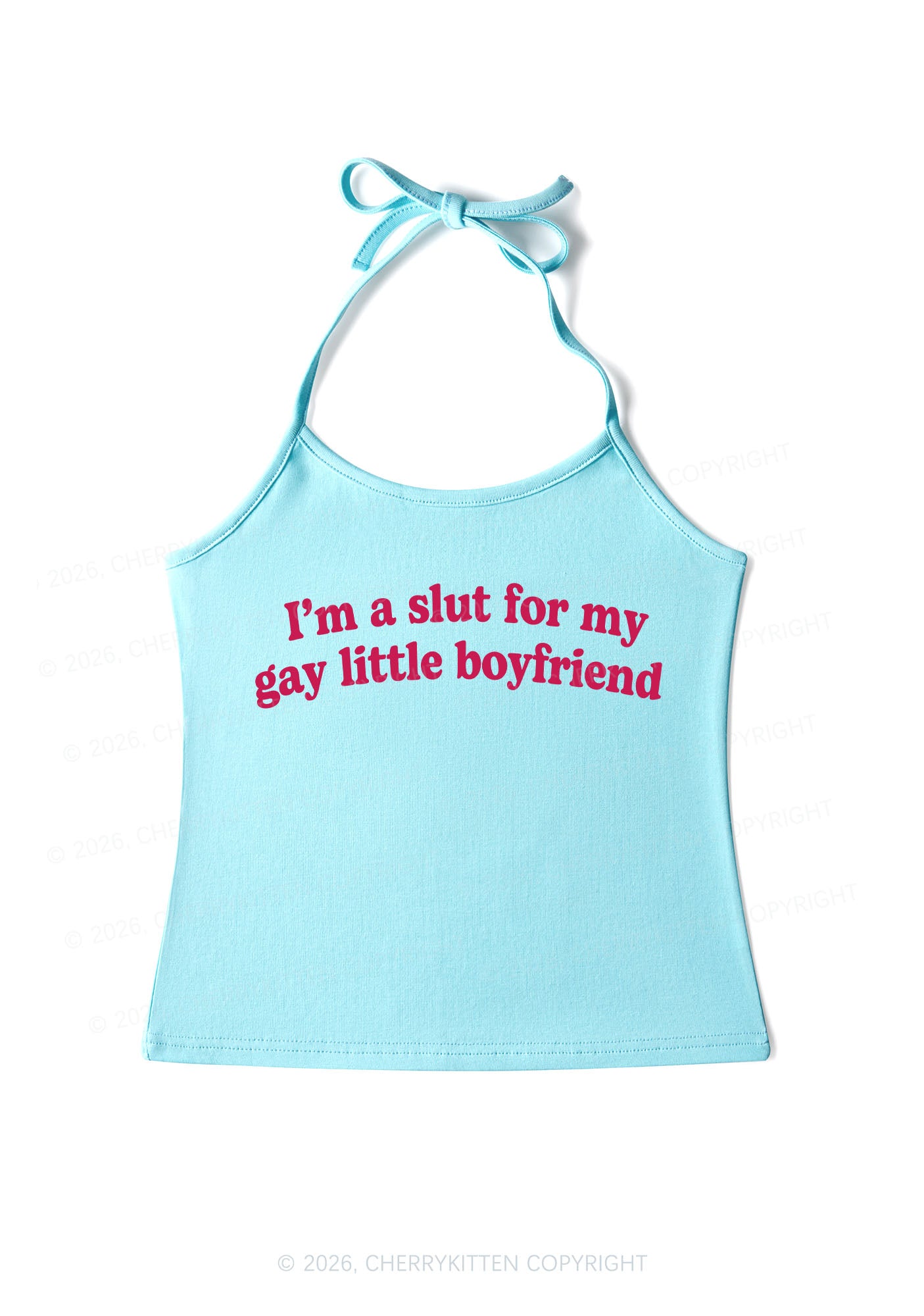 Slxt For My Gay BF Pride Y2K Halter Neck Cami Cherrykitten