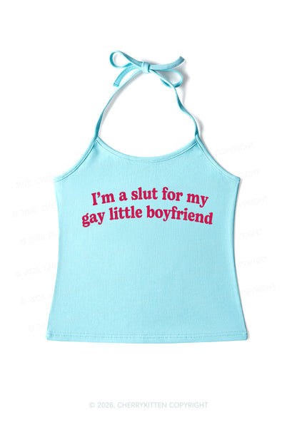 Slxt For My Gay BF Pride Y2K Halter Neck Cami Cherrykitten