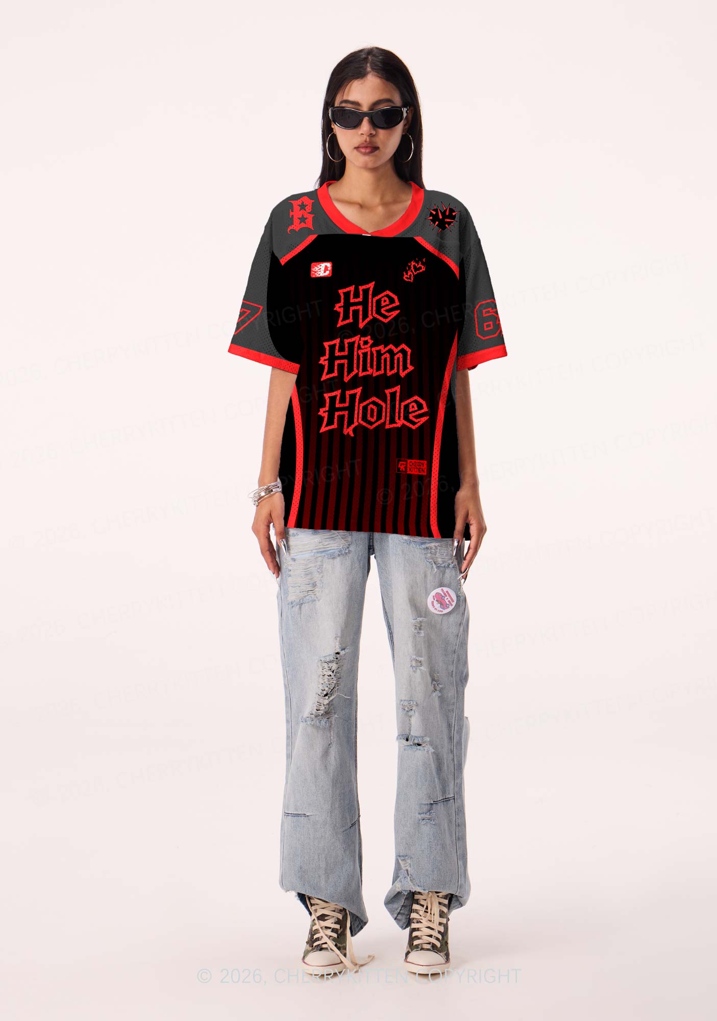 He Him Hole Pride Y2K Sport Jersey Shirts Cherrykitten