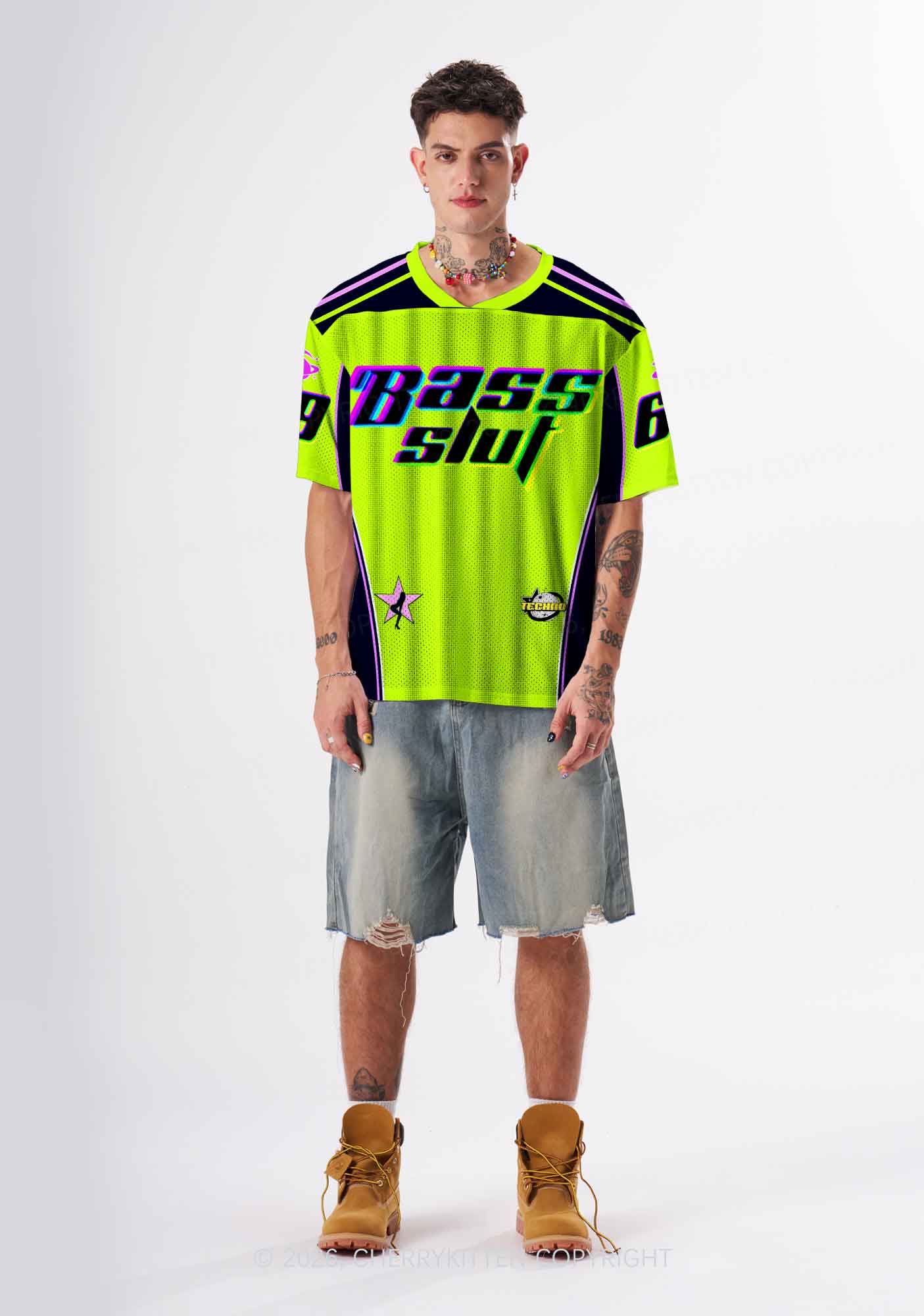 Green Bass Slxt Y2K Sport Jersey Shirts Cherrykitten