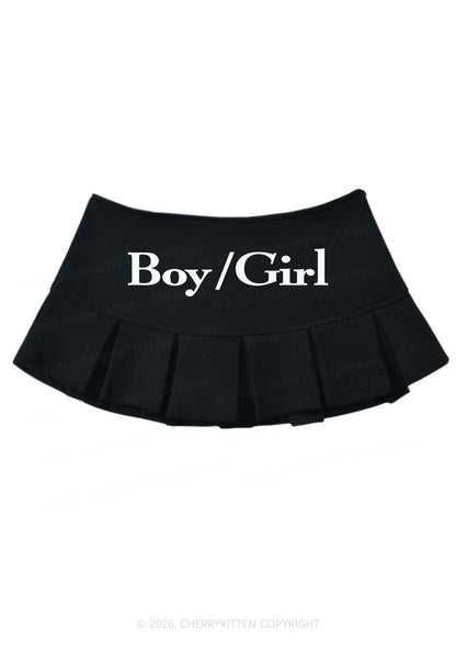 Boy Or Girl Pride Y2K Mini Pleated Skirts Cherrykitten