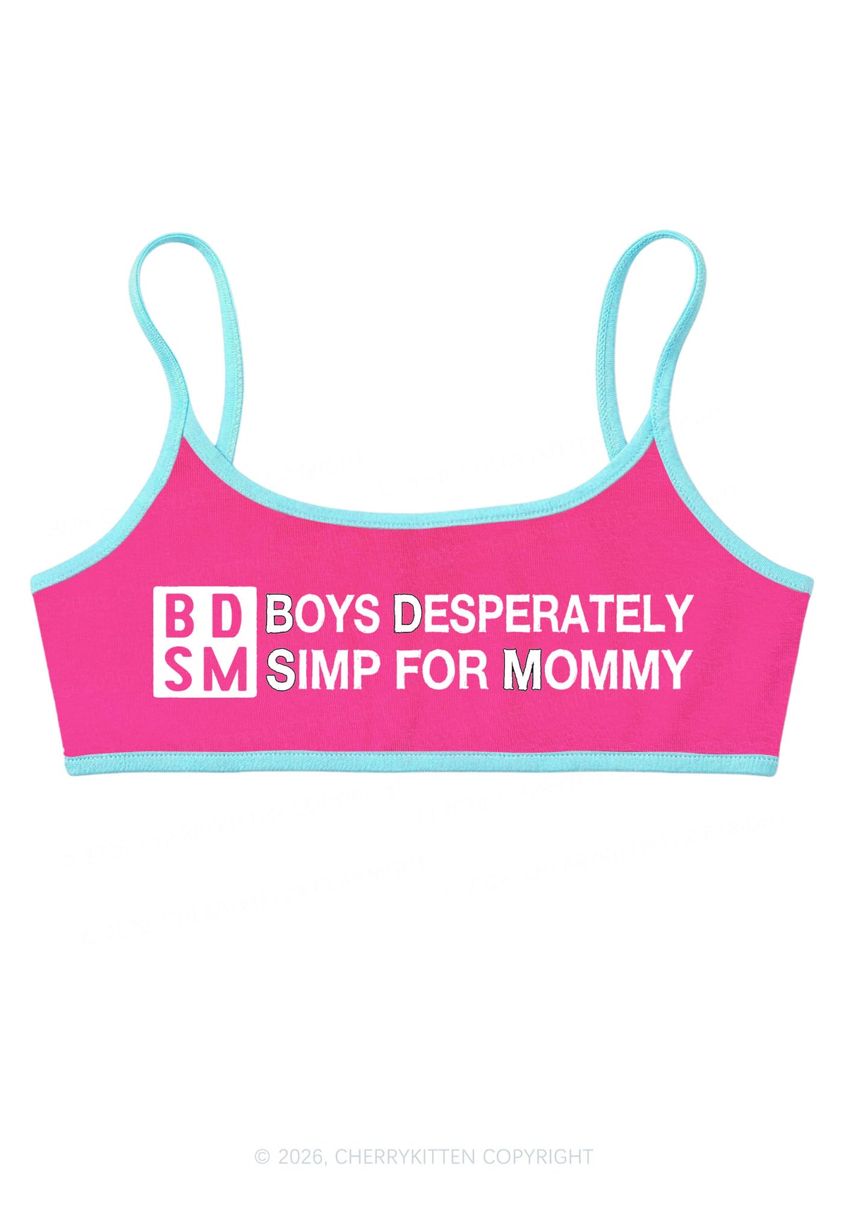 Boys Desperately Simp For Mommy Y2K Super Crop Cami Cherrykitten