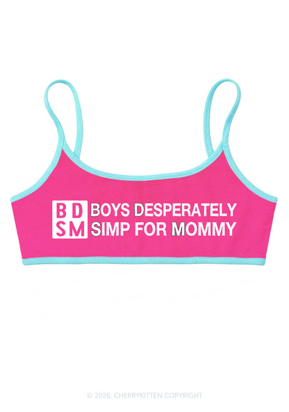Boys Desperately Simp For Mommy Y2K Super Crop Cami Cherrykitten