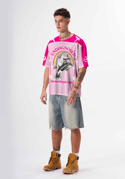 Undiagnosed But Something Aint Right Y2K Sport Jersey Shirts Cherrykitten