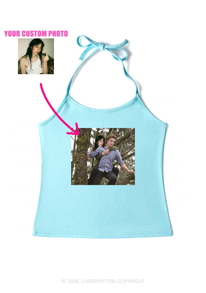 Custom Face Y2K Halter Neck Cami Cherrykitten