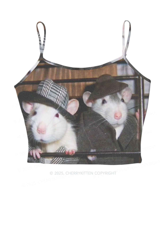Gentlemen Rats Y2K Mesh Cami Tank Cherrykitten