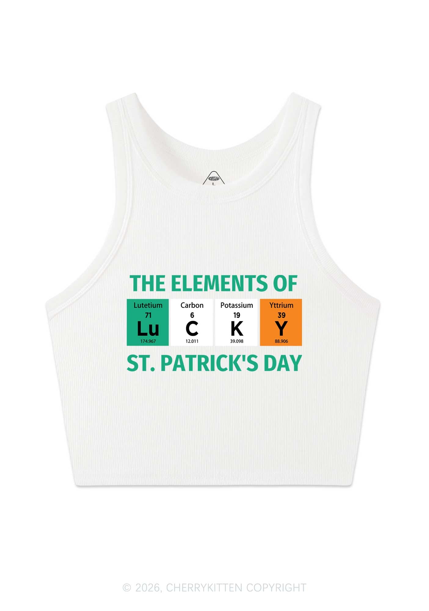 Elements Of Lucky St Patricks Y2K Crop Tank Top Cherrykitten