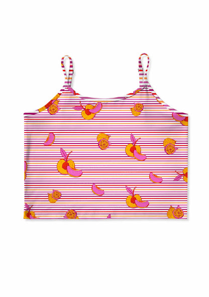 Peachy Lesbian Stripe Pride Y2K Print Cami Crop Top Cherrykitten
