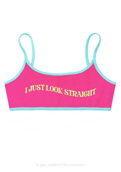 I Just Look Straight Pride Y2K Super Crop Cami Cherrykitten