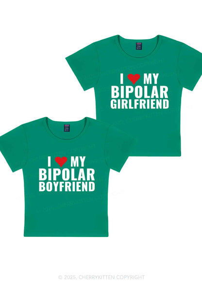 I Love My Bipolar GF BF Y2K Valentine's Day Baby Tee Cherrykitten