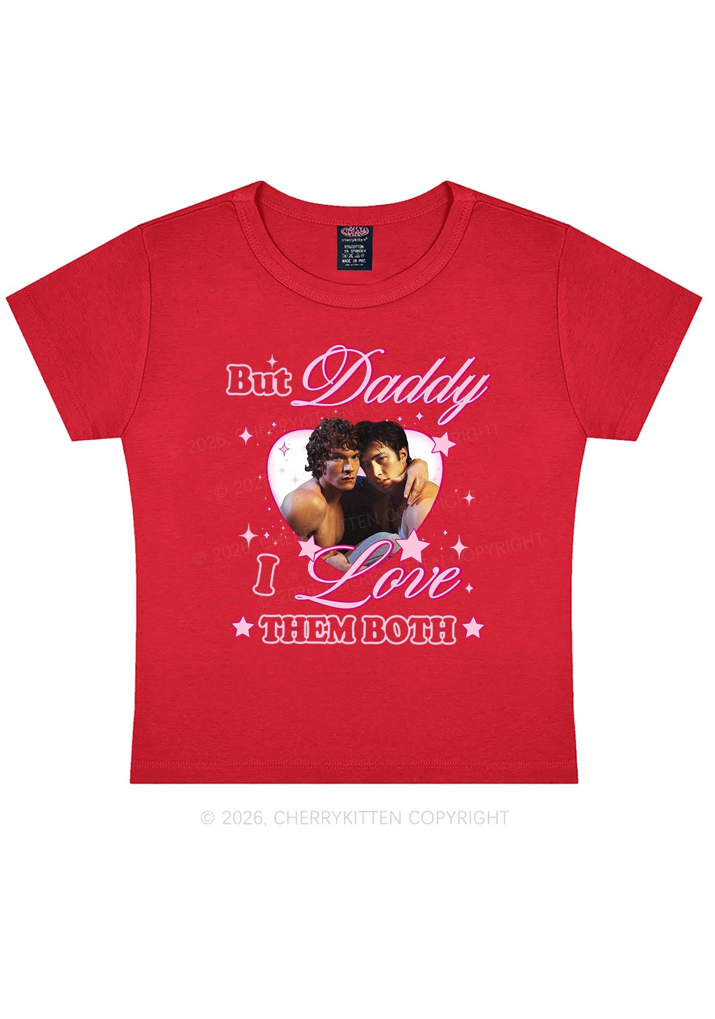 But Daddy I Love Them Both HR Y2K Baby Tee Cherrykitten