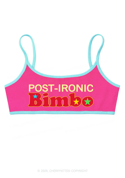Post Ironic Bimbo Y2K Super Crop Cami Cherrykitten