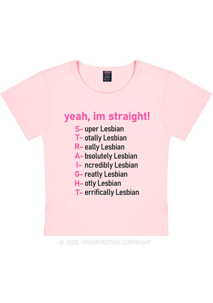 Straight Lesbian Y2K Baby Tee Cherrykitten