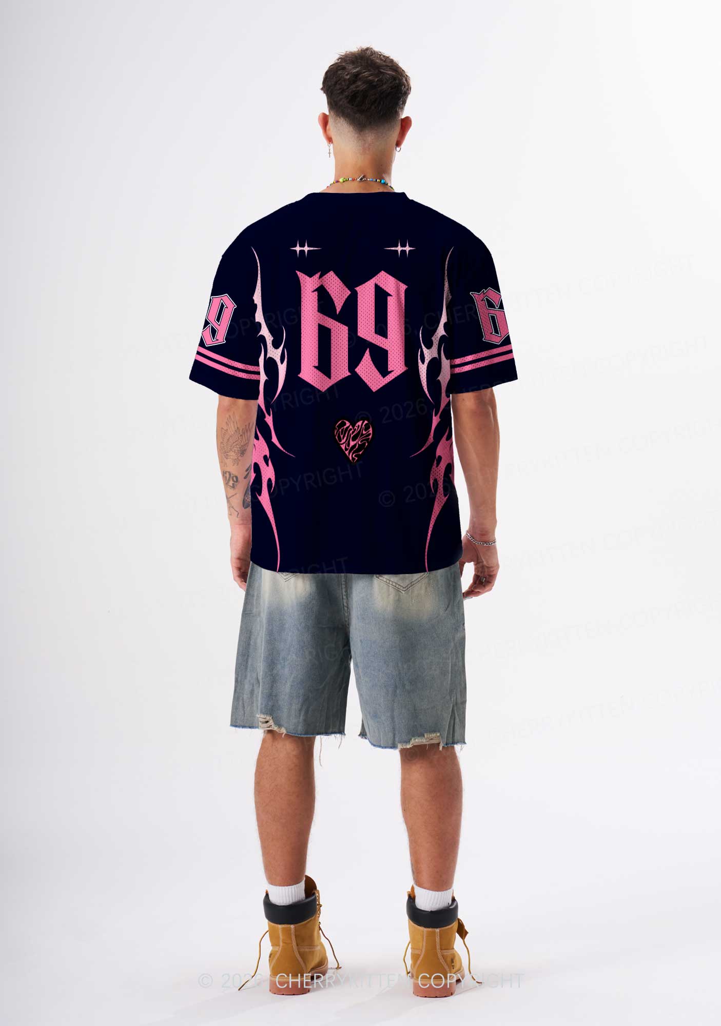 Pink Black Gay King Pride Y2K Sport Jersey Shirts Cherrykitten