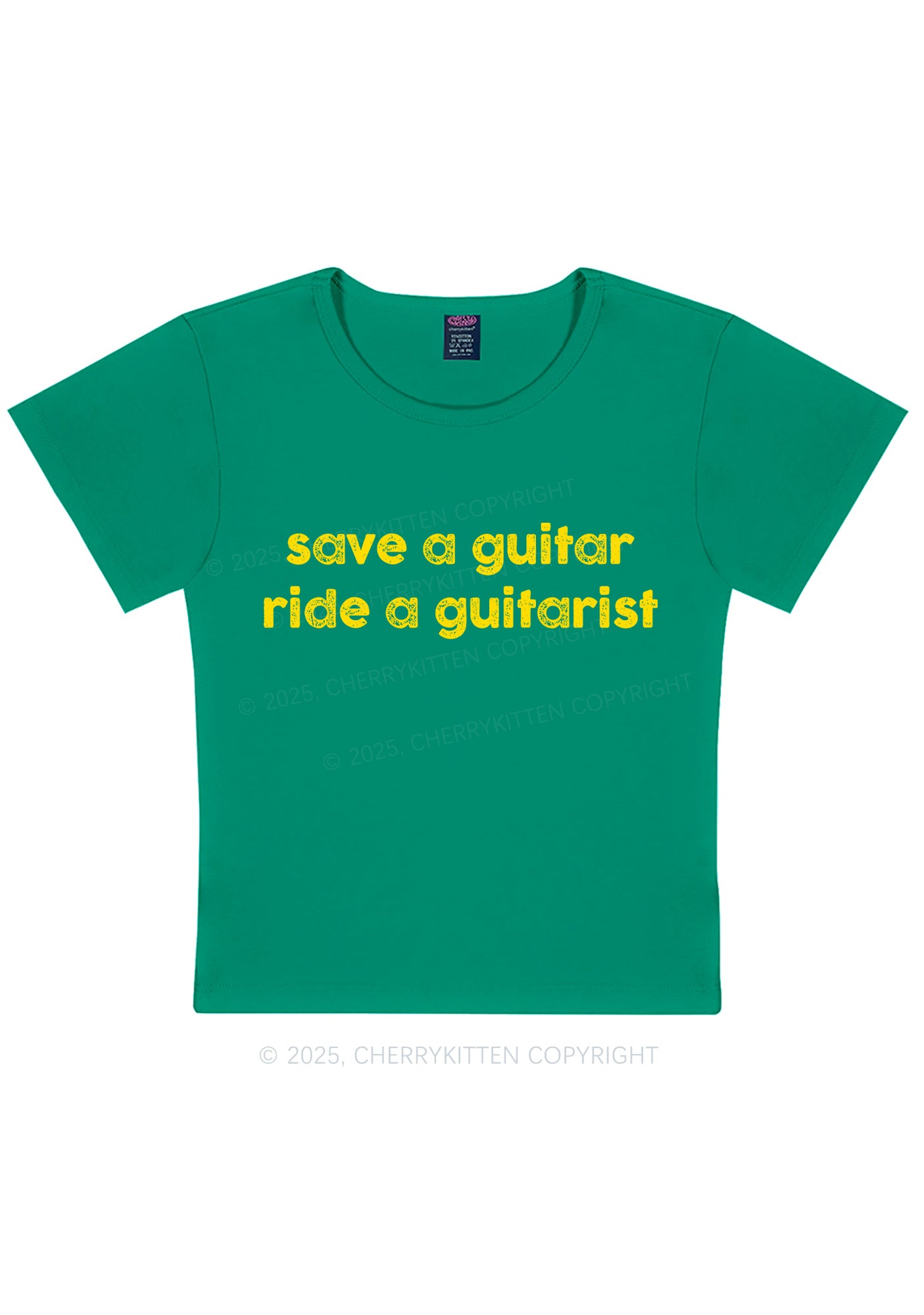 Ride A Guitarist Y2K Baby Tee Cherrykitten