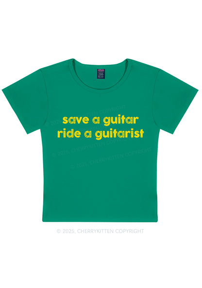 Ride A Guitarist Y2K Baby Tee Cherrykitten