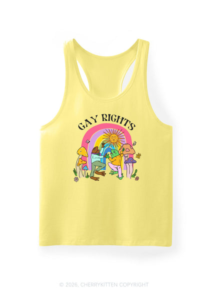 Gay Rights Pride Y2K Men Racerback Tank Top Cherrykitten