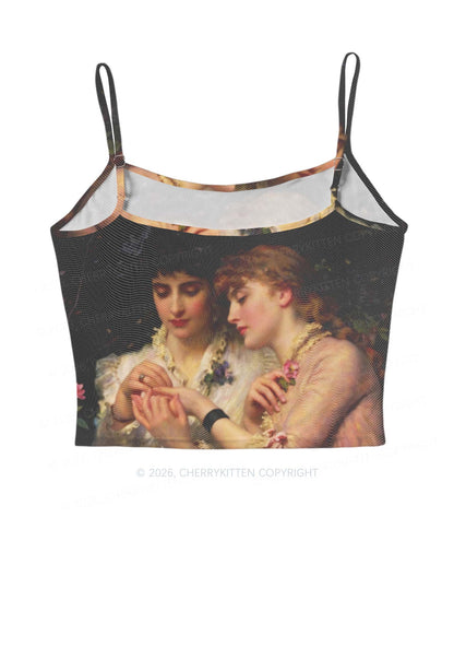 Vintage Victorian Women Art Pride Y2K Mesh Cami Tank Cherrykitten