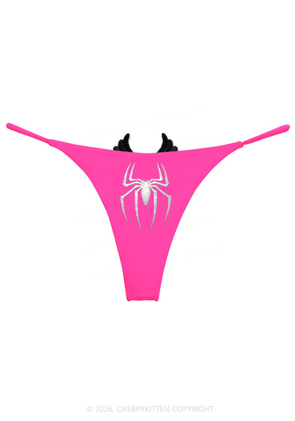 Halloween Glitter Spider Y2K Goth Angel Wings Bikini String Thong Cherrykitten