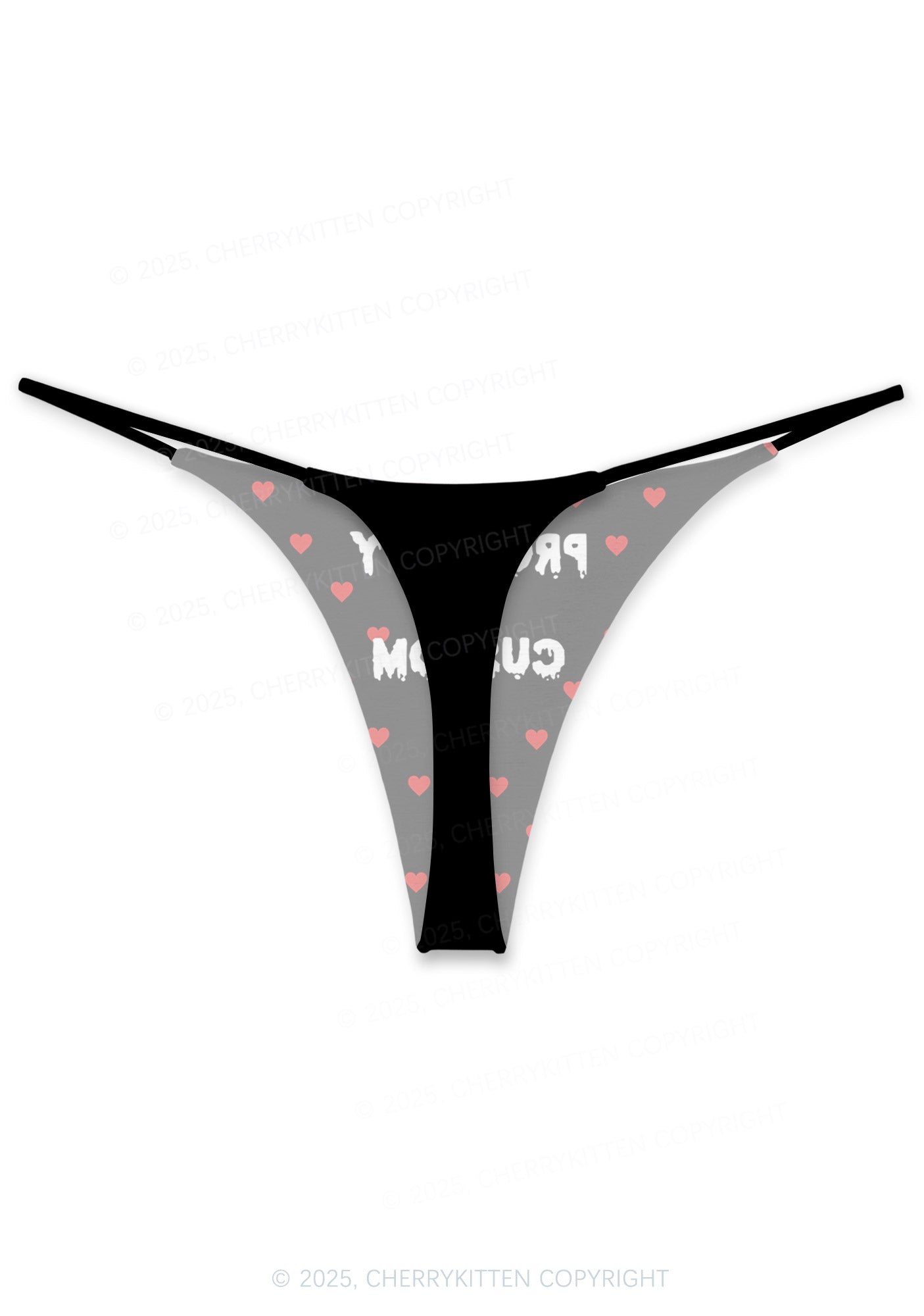 Property Of Custom Valentine's Day Y2K Print Couples Boxer Thong Set Cherrykitten