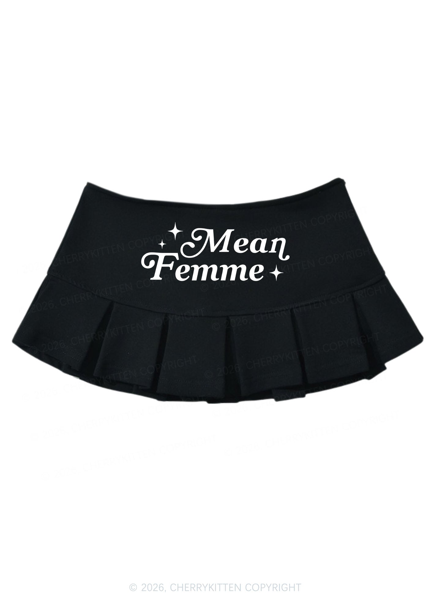 Mean Femme Pride Y2K Mini Pleated Skirts Cherrykitten