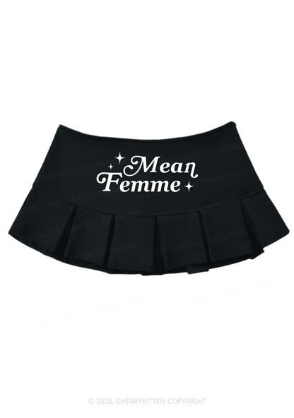 Mean Femme Pride Y2K Mini Pleated Skirts Cherrykitten