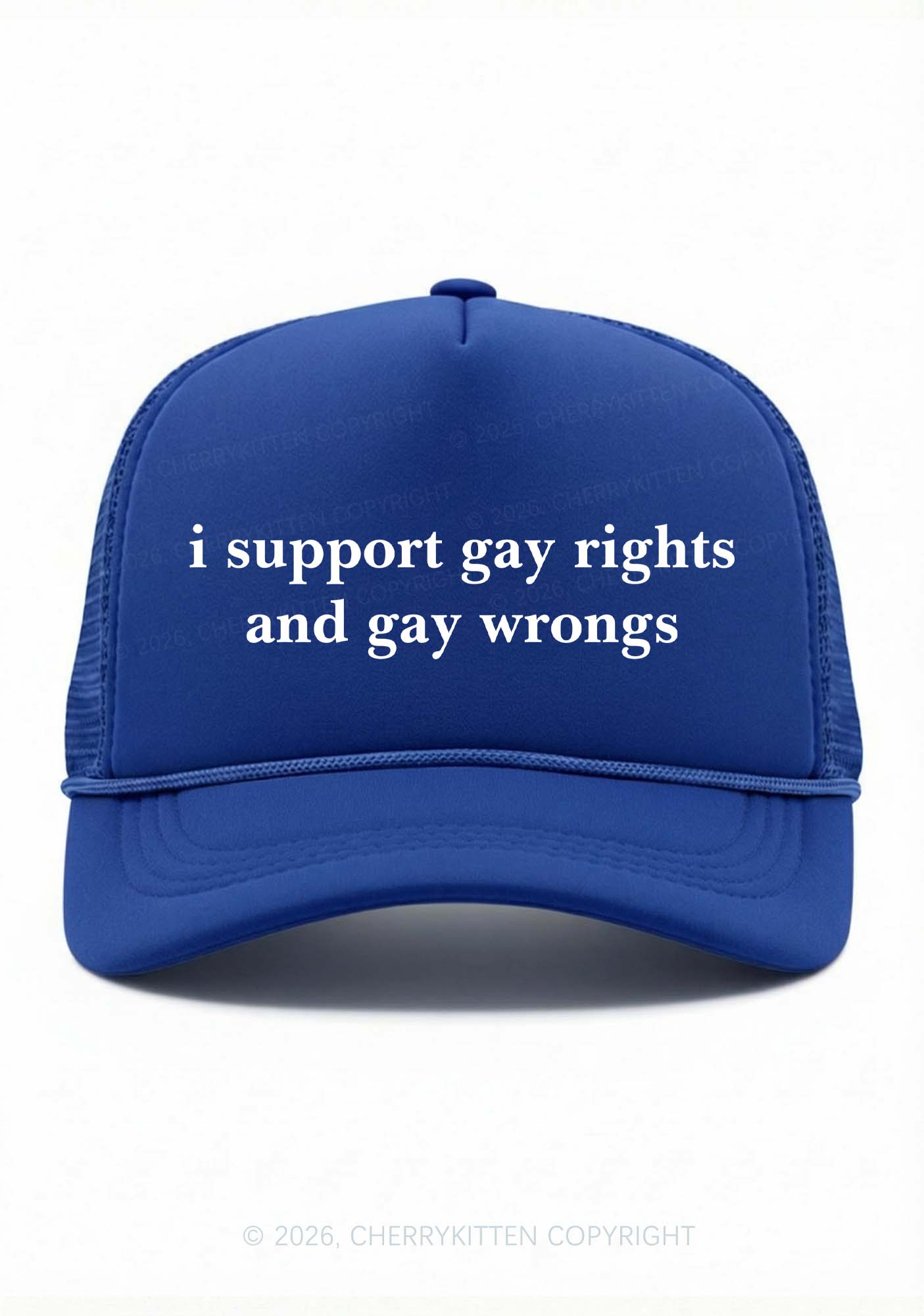 Support Gay Rights Pride Y2K Trucker Hat Cherrykitten