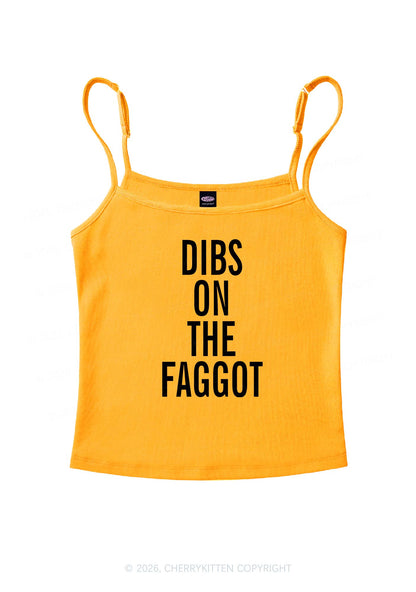 Dibs On The Faggot Pride Y2K Spaghetti Strap Cami Cherrykitten