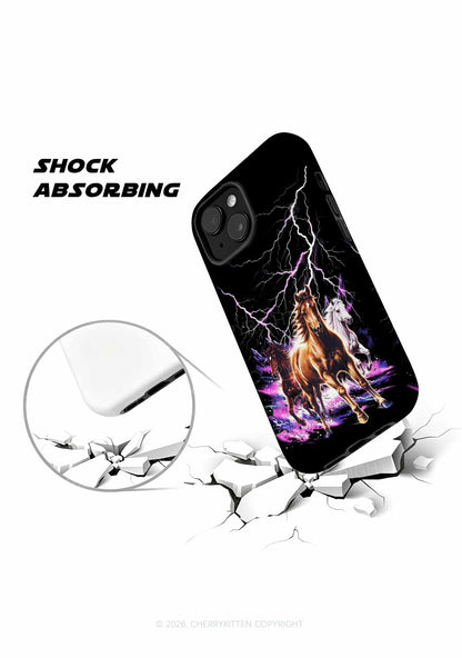 Lightning Running Horses Y2K Phone Case Cherrykitten