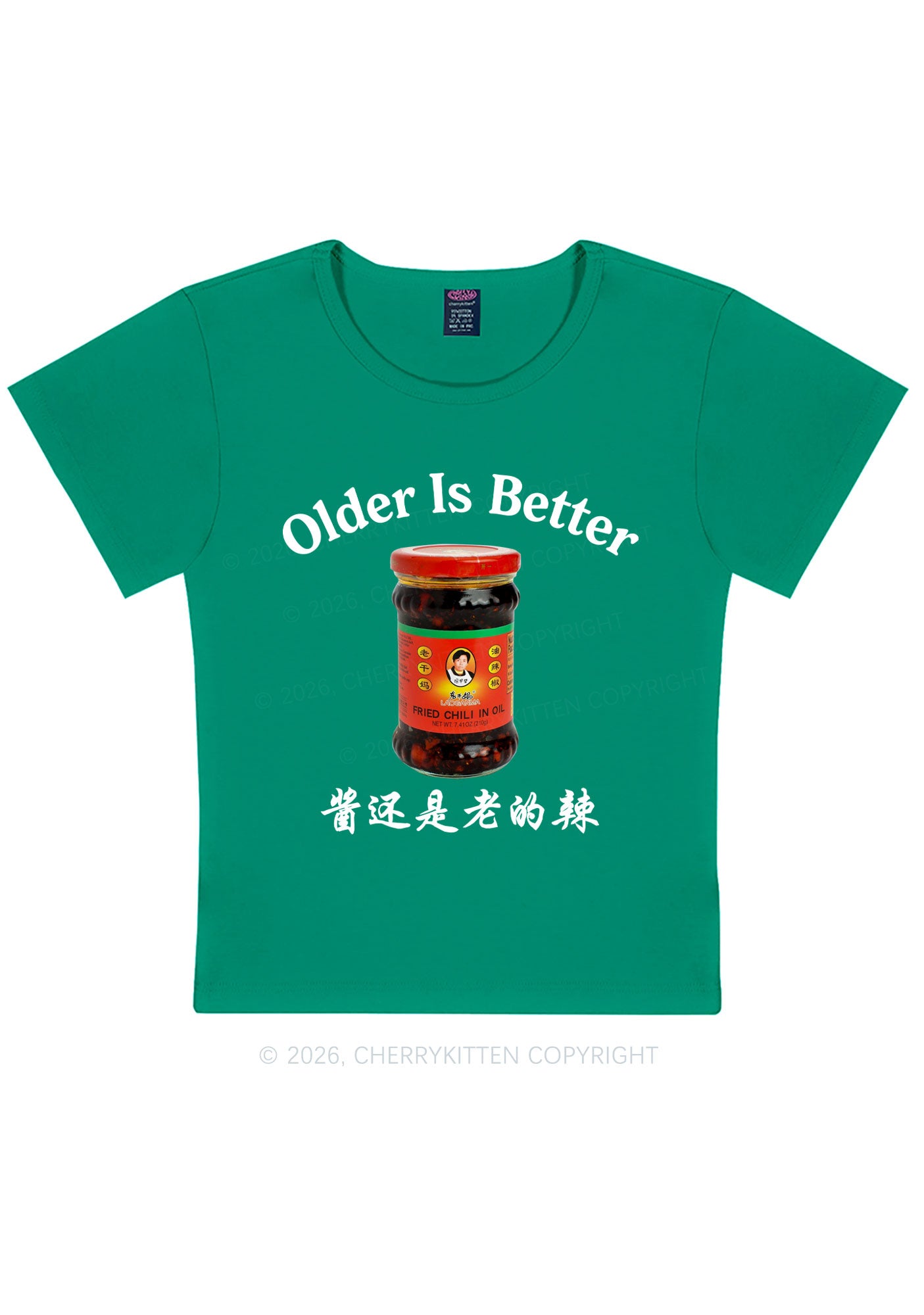Older Is Better Y2K Baby Tee Cherrykitten