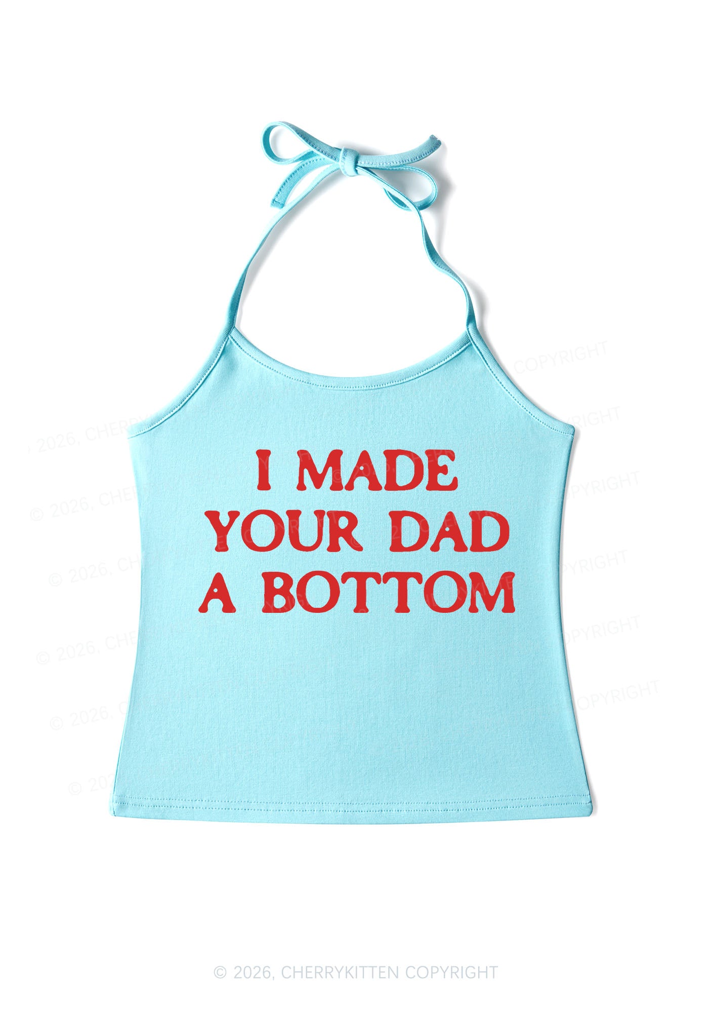 Made Your Dad Bottom Pride Y2K Halter Neck Cami Cherrykitten