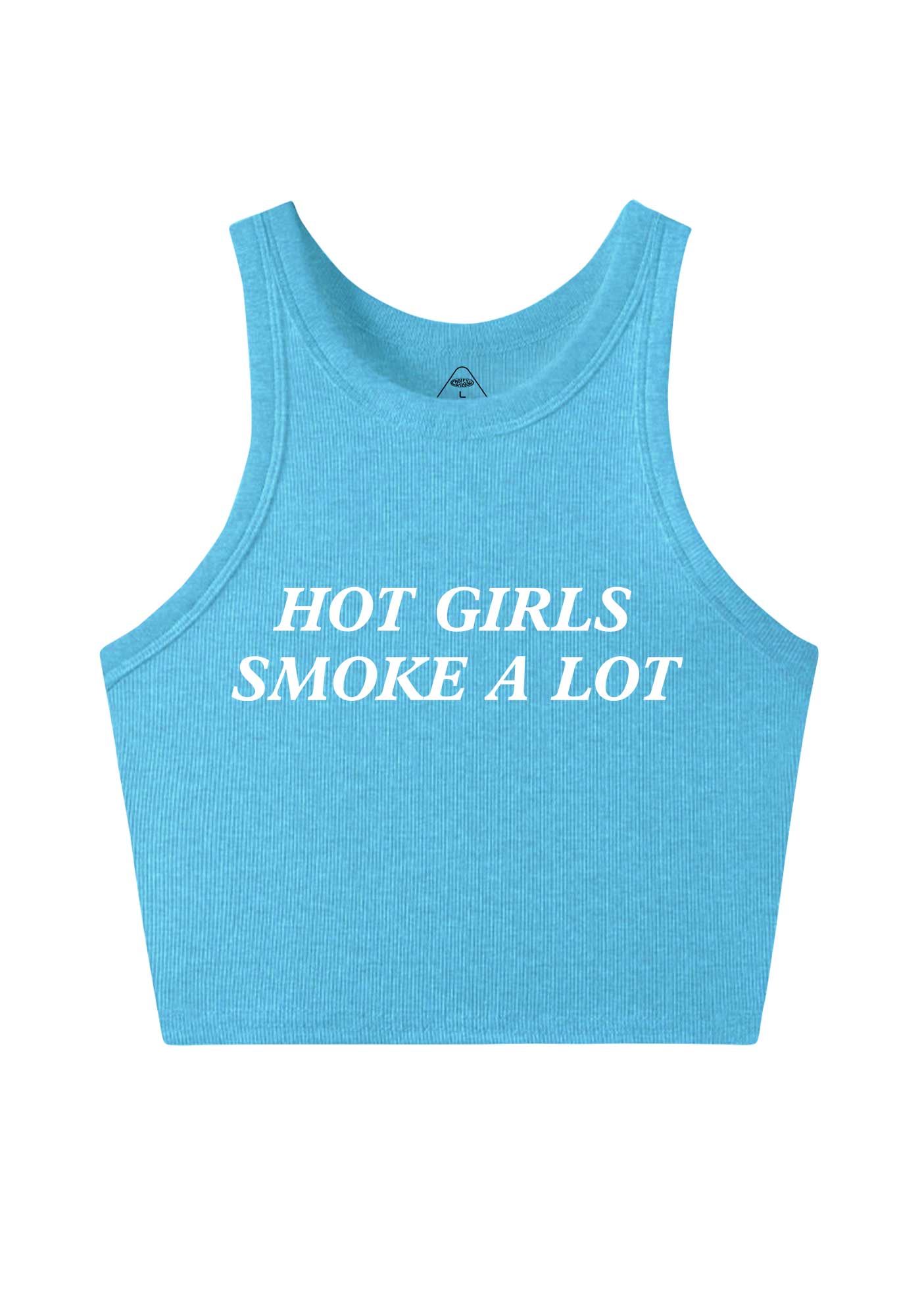 Hot Girls Smoke A Lot Y2K Crop Tank Top Cherrykitten