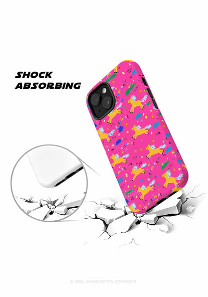Orange Pony On Hot Pink Y2K Phone Case Cherrykitten