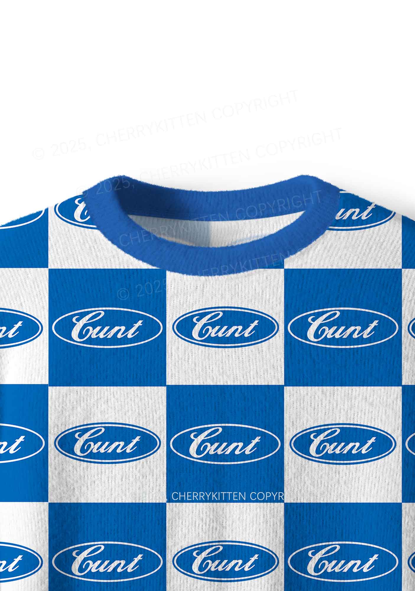 Oval Cxxt Y2K Christmas Knit Sweatshirt Cherrykitten