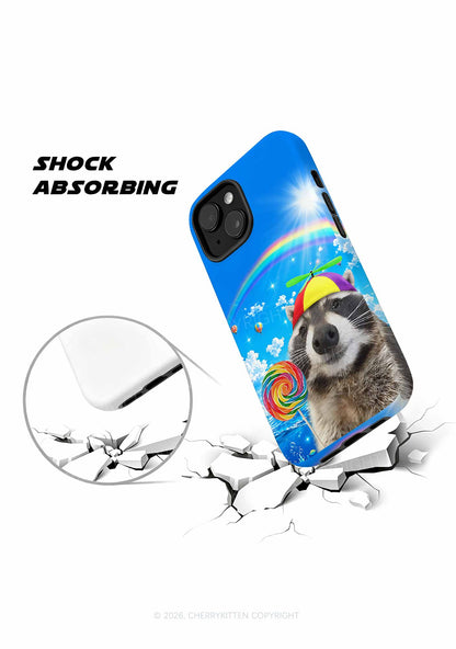 Rainbow Lollipop Raccoon Y2K Phone Case Cherrykitten