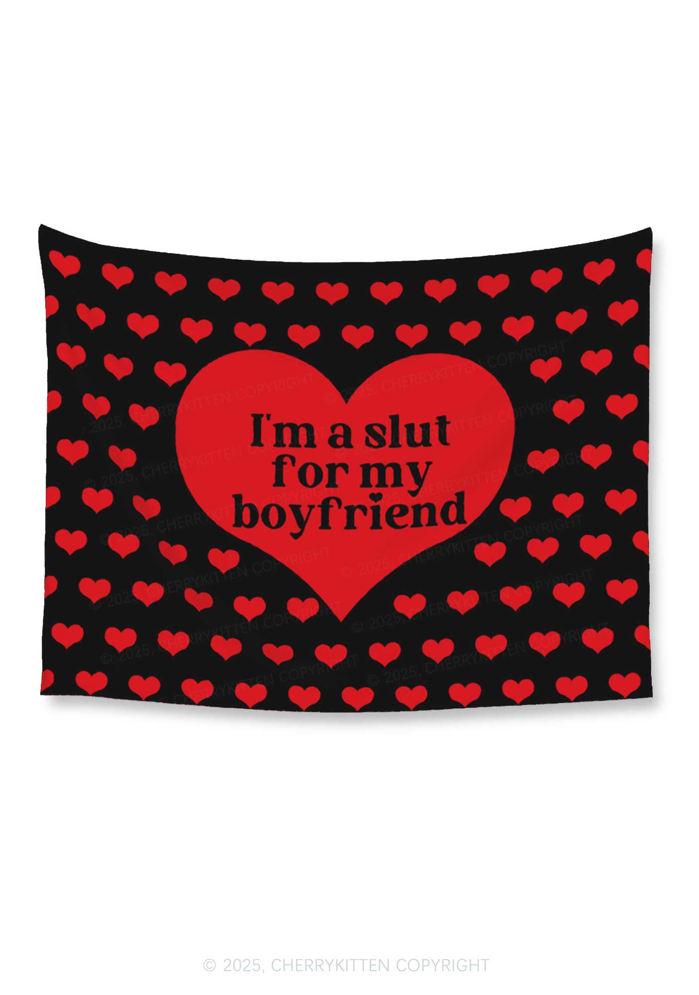 Slxt For My BF Valentine's Day Flag Y2K Tapestry Cherrykitten