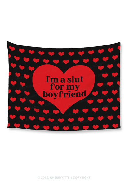 Slxt For My BF Valentine's Day Flag Y2K Tapestry Cherrykitten