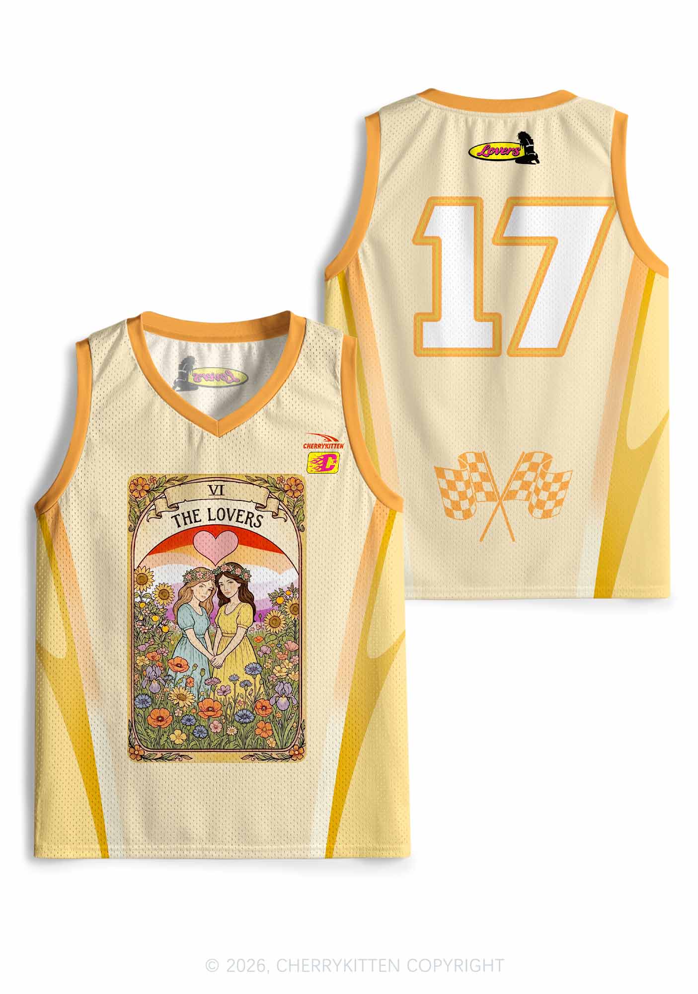 The Lesbian Lovers Pride Y2K Sport Jersey Tank Cherrykitten